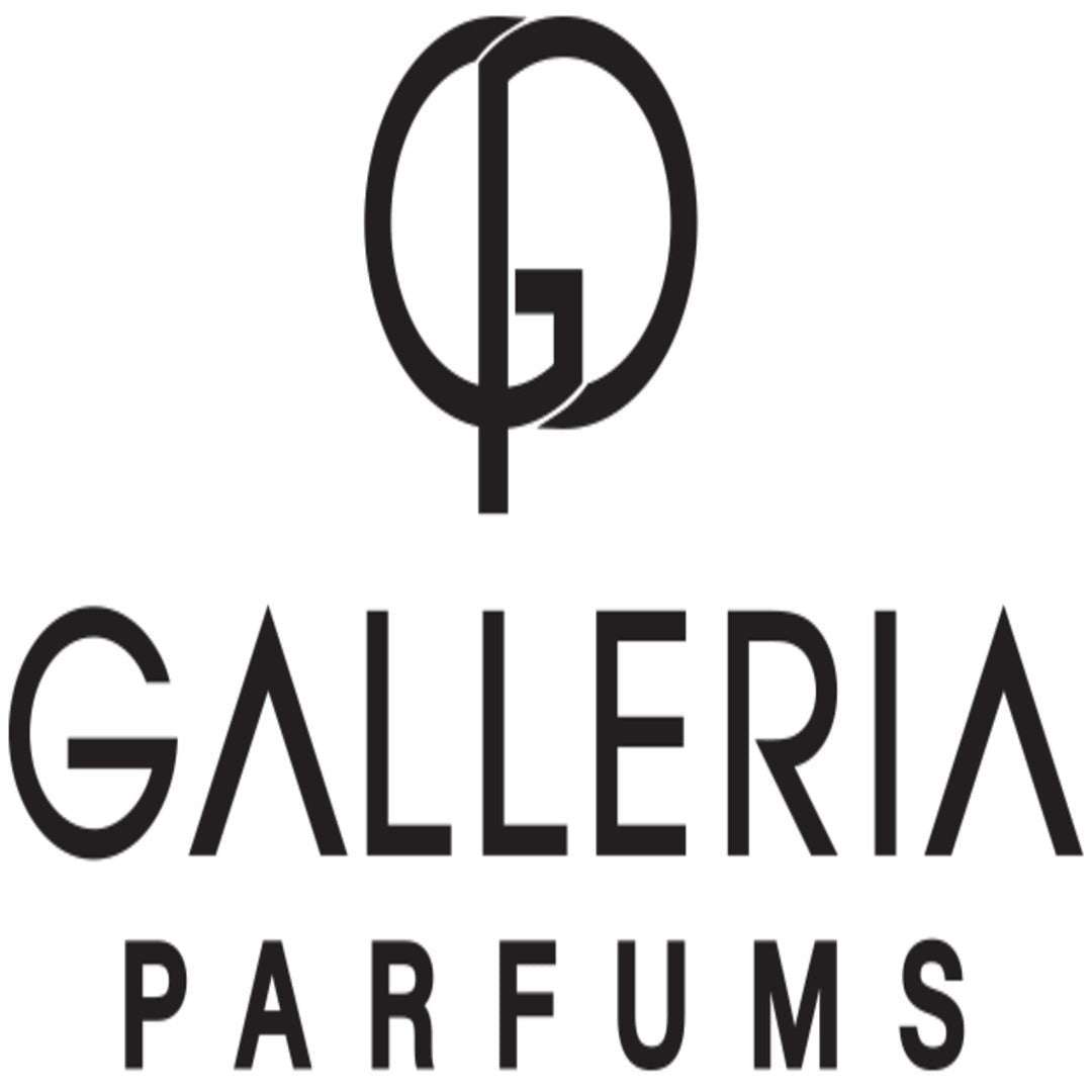 Logotipo moderno de Galleria Parfums con diseño elegante y minimalista