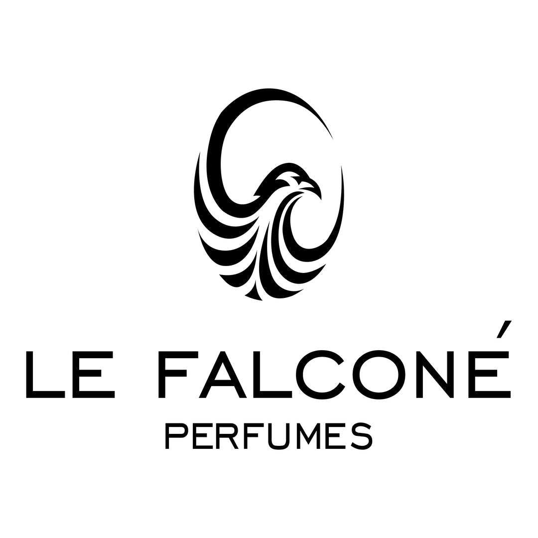 Botella de perfume Le Falconé con diseño moderno y juvenil inspirado en tendencias actuales
