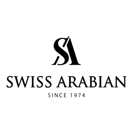 Logotipo de Swiss Arabian, casa de perfumería oriental que mezcla aromas árabes con calidad suiza.