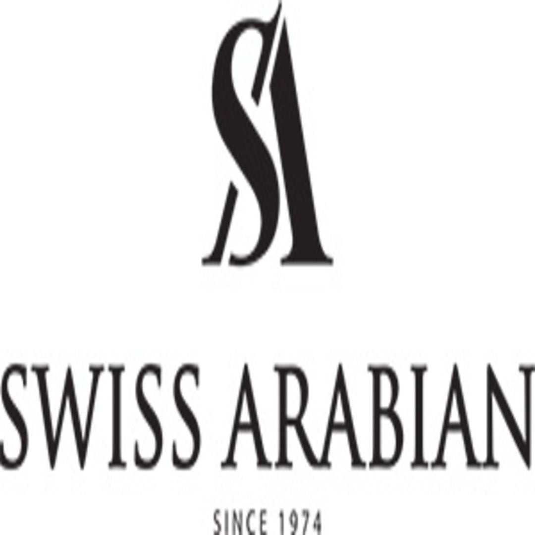 Logo de Swiss Arabian representando la fusión de perfumería árabe y occidental con elegancia y alta calidad