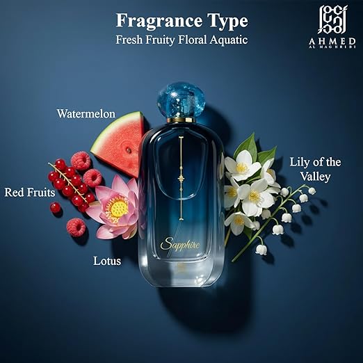 Ahmed Al Maghribi Sapphire Eau de Parfum 100ml Fresh Arabian Perfume - Aromatix RD