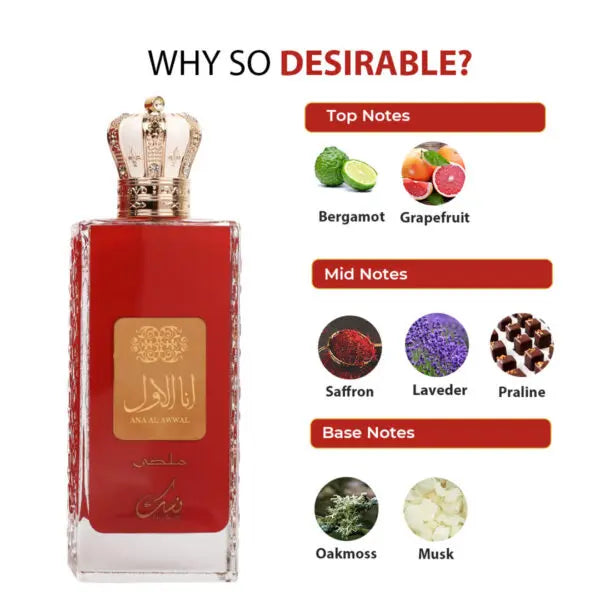 Nusuk Ana Al Awwal Malaki para Mujer Eau de Parfum Spray 100ml