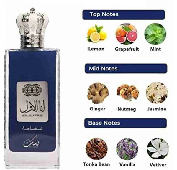 Ana Al Awwal Blue By Nusuk Eau de Parfum 100 ml para Hombre