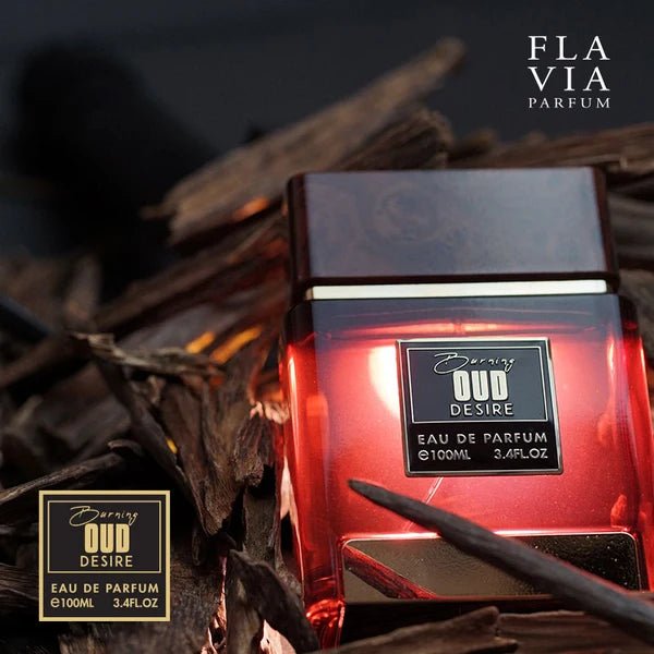 BURNING OUD DESIRE EAU DE PARFUM 100ML FOR MEN - FLAVIA DOMINANT COLLECTION - Aromatix RD