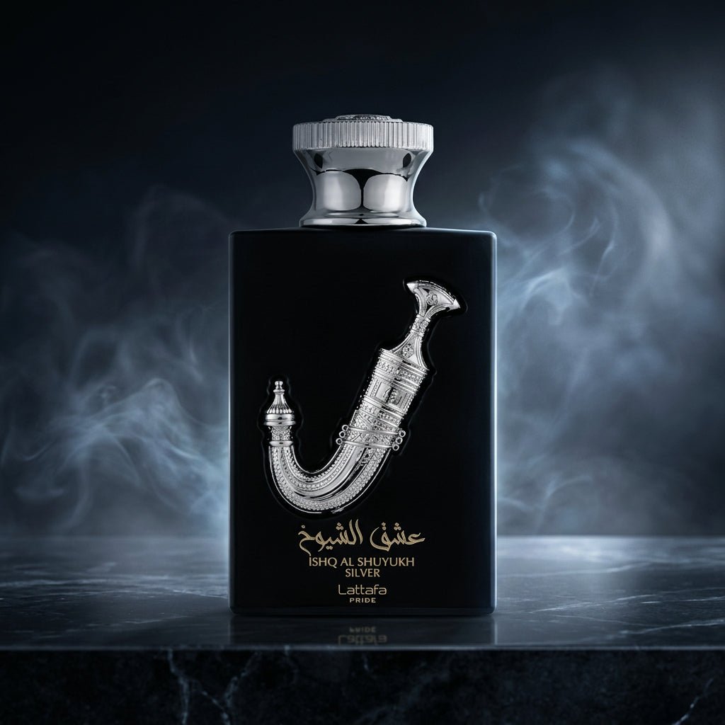 Gift set Ishq Al Shuyukh Silver de Lattafa - Aromatix RD